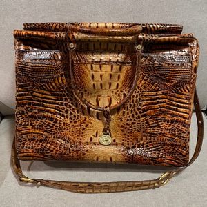 Brahmin 'Taryn' business tote vintage crocodile purse